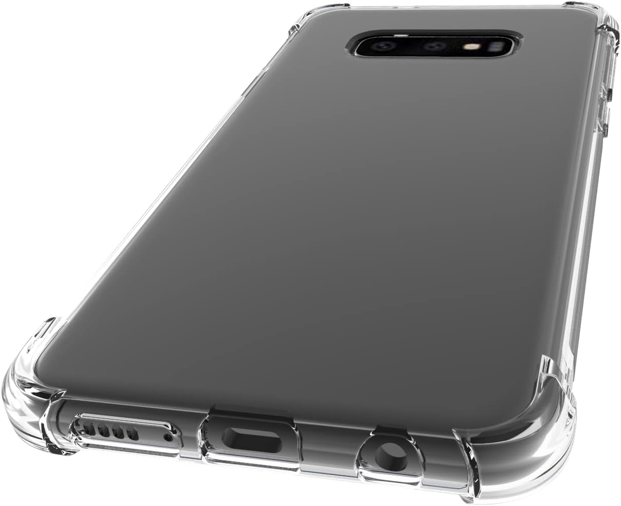 USTIYA Funda para Samsung Galaxy S10e Clear TPU Cuatro Esquinas Cubierta Protectora Transparente Suave Funda