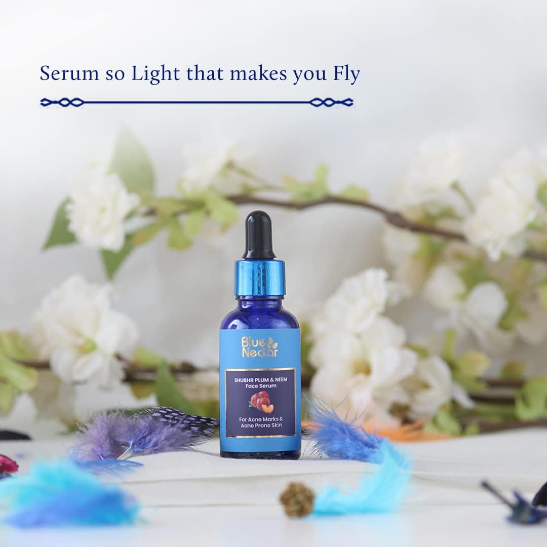 Blue Nectar Plum Face Serum & Rose Toner Mist  Combo de cuidado de la piel sin aceite para pieles propensas al acné