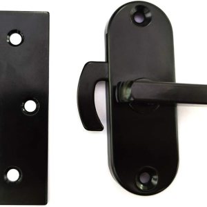 YUM, grande 90 grados flip acero inoxidable puerta corredera cerradura cerradura leva hebilla de puerta curva (negro) YUM, grande 90 grados flip acero inoxidable puerta corredera cerradura cerradura leva hebilla de puerta curva (negro)