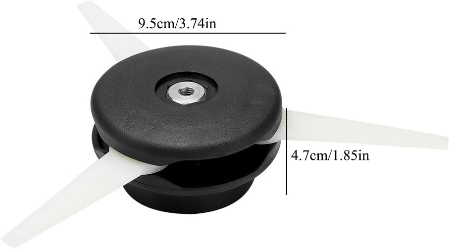 Zopsc Cortador de cepillo, 3.74 x 1.85 pulgadas de plástico 6-3 cabezales de cortadora de cabeza para STIHL para cortadores de cepillo, cortador de