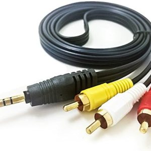3.5mm to 3 RCA AV TV Cable, MaxLLTo Audio Video Cord Lead for Sony DCR-TRV480 DCR-TRV460 DCR-TRV360 DCR-TRV350 e – 5 Feet 3.5mm to 3 RCA AV TV Cable, MaxLLTo Audio Video Cord Lead for Sony DCR-TRV480 DCR-TRV460 DCR-TRV360 DCR-TRV350 e – 5 Feet