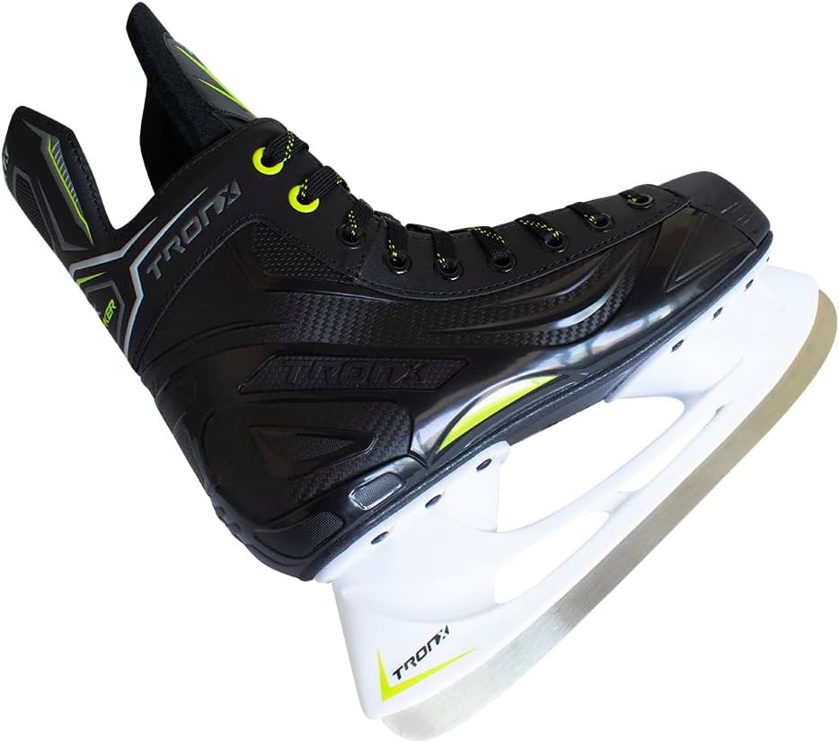 TronX Stryker 2.0 – Patines de hockey sobre hielo para hombres mayores, adolescentes y niños, todos los tamaños para adultos y jóvenes, ideales para