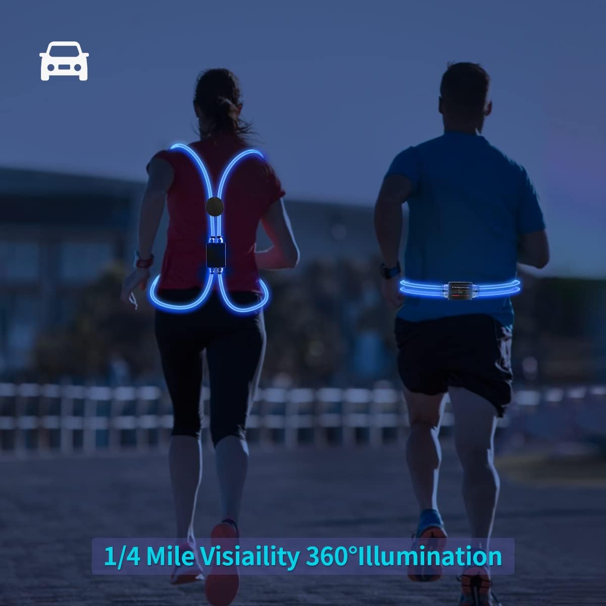 esonstyle Chaleco reflectante LED recargable para corredores, chaleco de seguridad de alta visibilidad para correr, ciclismo o caminar