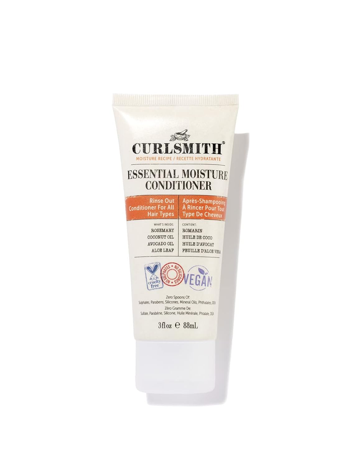 CURLSMITH – Trío de viaje esencial, con limpiador, acondicionador y bálsamo de estilo, para cabello ondulado, rizado y enrollado 2 x 3.0 fl oz3 fl