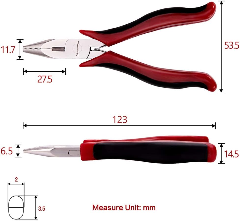 SPEEDWOX Alicates de punta larga de 50in de corte lateral con resorte Multi uso Mini alicates finos de precisión funcional profesional herramienta - Imagen 7