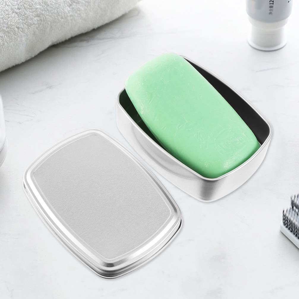 DOITOOL 2 unids 3.4 fl oz caja vacía de lata para loción barra jabón cera champú contenedor 8. 4×6. 2×2. 0.4 in joyero cosméticos latas con tapa