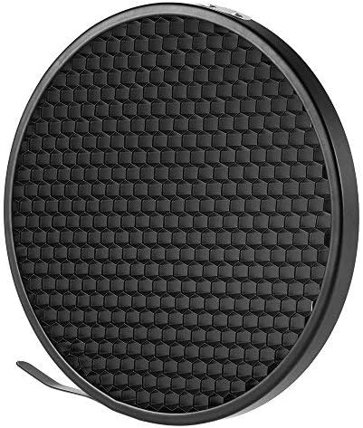 Andoer Difusor reflector estándar de 7 pulgadas con rejilla de panal de 60 para Godox YONGNUO Bowens Mount Studio Strobe Flash Light Speedlite
