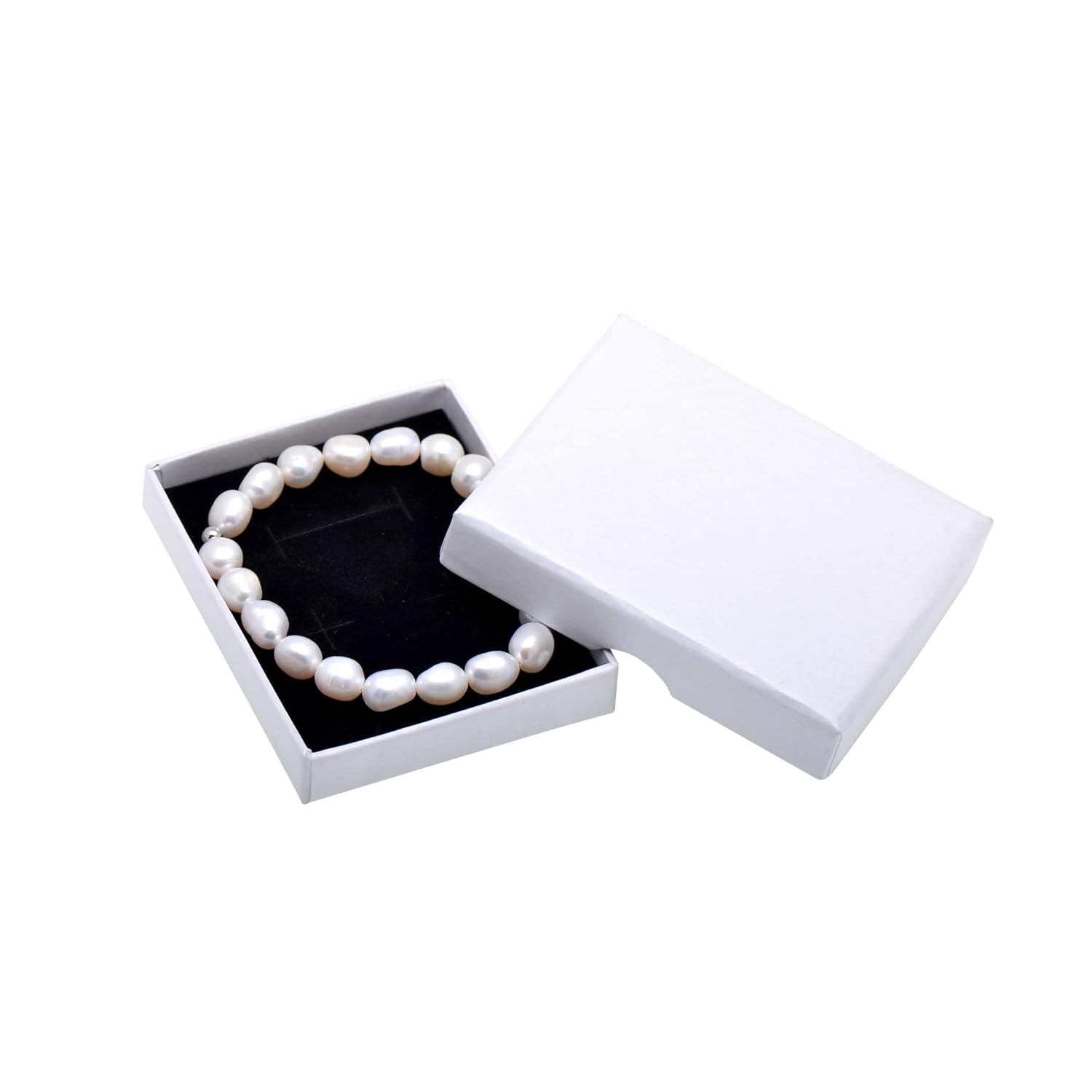 8-9 MM Cultured Freshwater Baroque Pearls Stretch Bracelet 8 Inch, Natural White Color