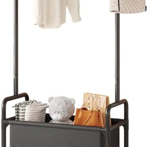 Percheros de ropa de 3 niveles para colgar ropa para niños, organizador pequeño con estantes para una habitación pequeña, resistente sobre ruedas, Percheros de ropa de 3 niveles para colgar ropa para niños, organizador pequeño con estantes para una habitación pequeña, resistente sobre ruedas,