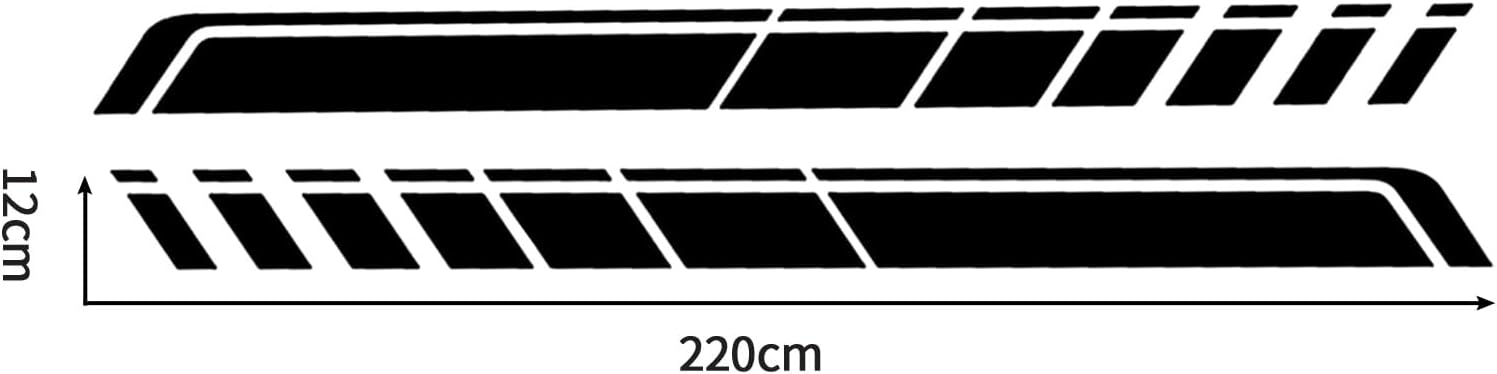 Calcomanías de vinilo modificadas de vinilo para puertas laterales de auto de carreras de automóviles, calcomanías de vinilo con rayas decorativas,