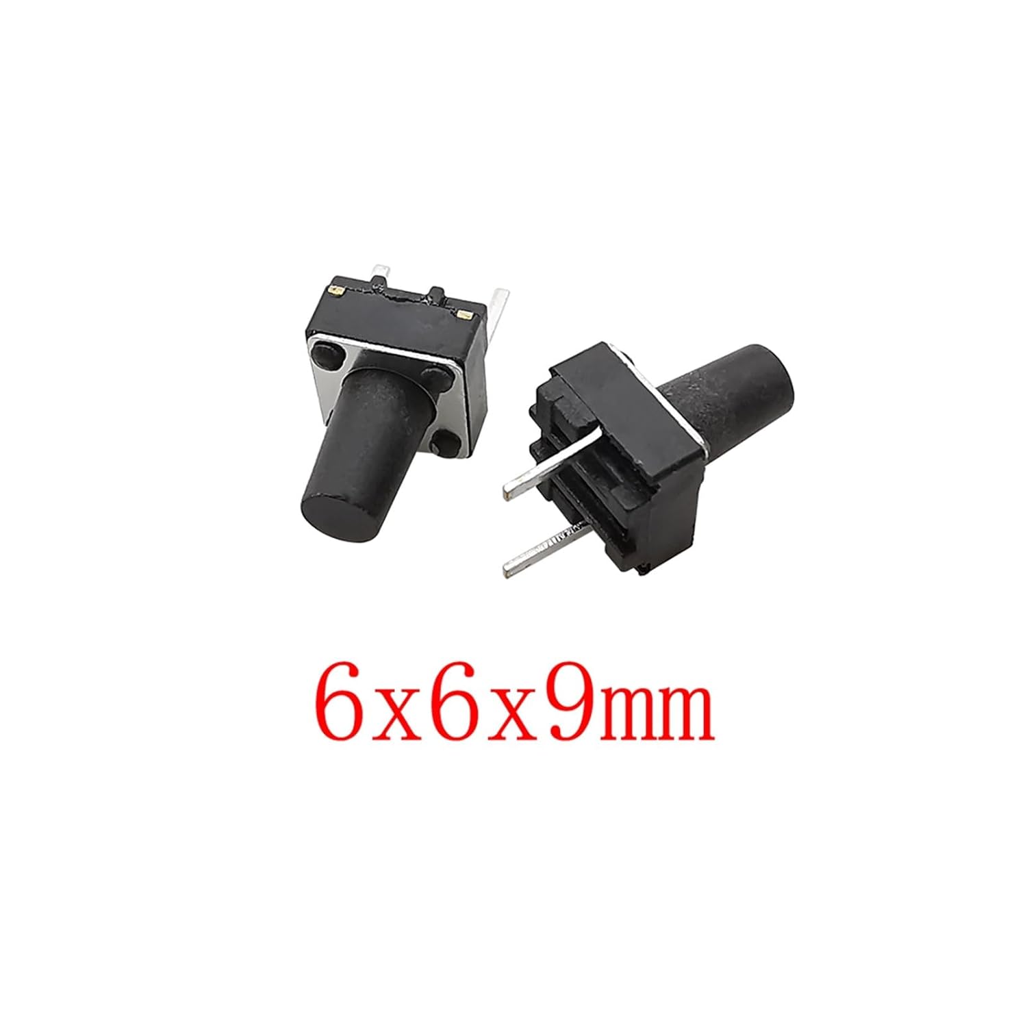 20 interruptores táctiles, tacto momentáneo, 2 pines, 0.236 x 0.236 in, interruptores de botón micro táctil, 0.236 x 0.236 x 0.197 in, 0.236 in,