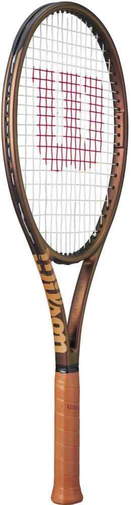 Wilson Pro Staff X v14 – Raqueta de tenis con cuerda de raqueta Syn Gut de 0.56 oz a tensión de rango medio en tu elección de colores, potencia