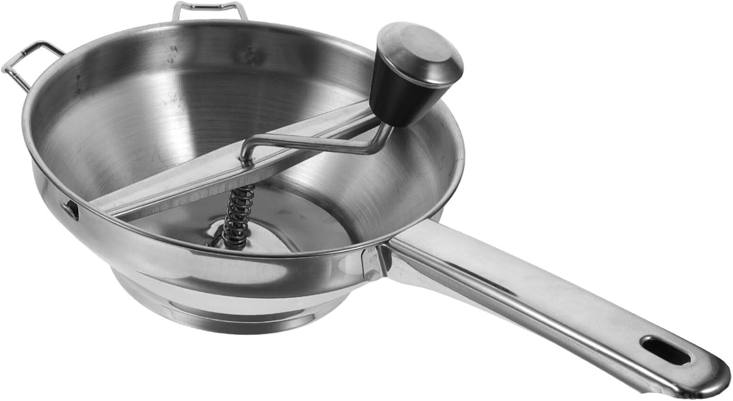 ABOOFAN Molino de alimentos de acero inoxidable, manual rotativo, fruta, verdura, manivela, papas, triturador, puré, mermeladas, alimentos