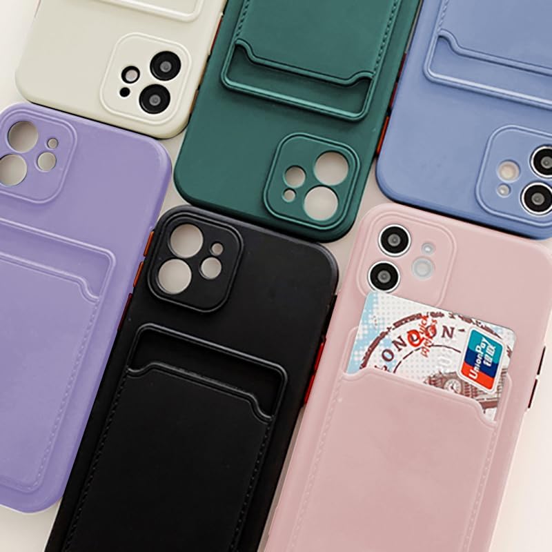 Compatible con Xiaomi Redmi Note 10s o Redmi Note 10 Silicona TPU Slim Card Wallet Holder Phone Back Case Cover (Azul Gris)