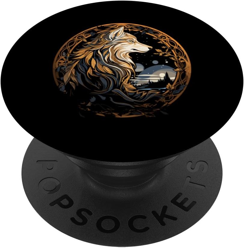 Fenrir Wolf Viking Orgullo escandinavo Norsemen Odins Wolf PopSockets estándar PopGrip