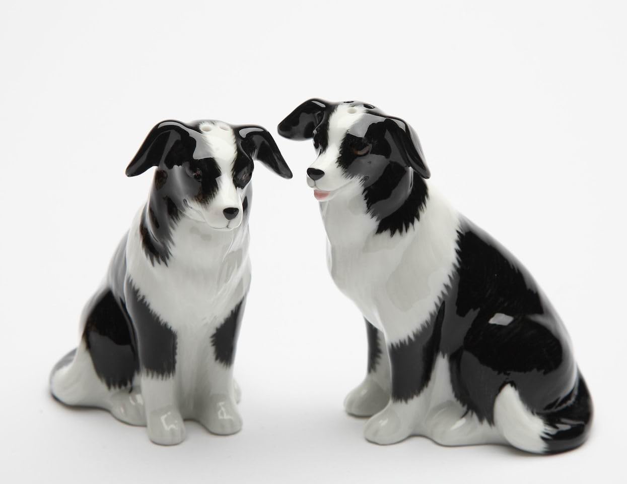 20870 Juego de salero y pimentero de porcelana fina Border Collie, 3-38 pulgadas