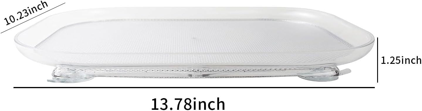 Lazy Susan cuadrado para refrigerador, estante de almacenamiento de condimentos de encimera, organizador de gabinete Lazy Susan, estante de