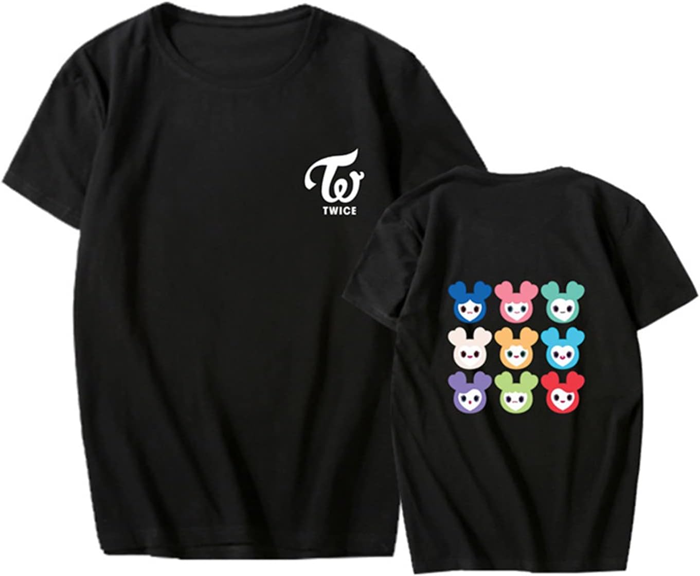 Kpop Twice – Camiseta de dibujos animados dos veces Sana Mina Momo Tzuyu Dahyun para mujer