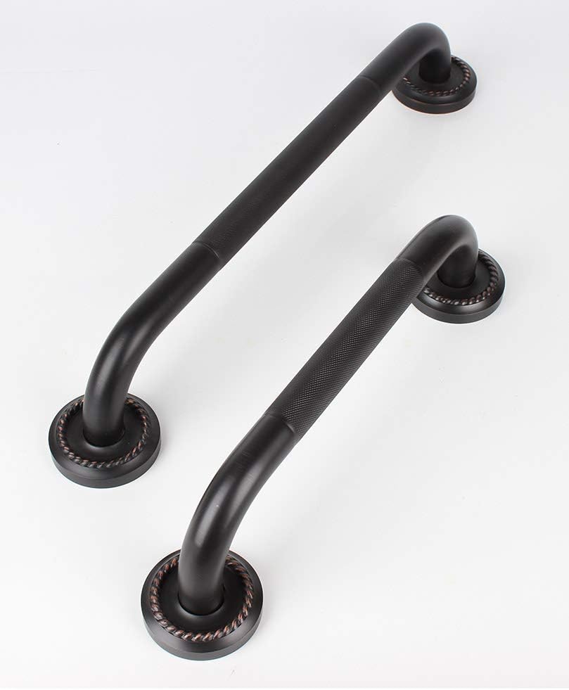 Barra de agarre de 24 pulgadas con pasamanos antideslizante, bronce aceitado, barra de seguridad para bañera de baño, ducha