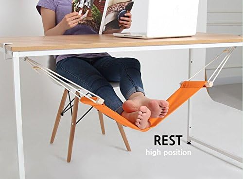 Home-Organizer Tech Hamaca portátil ajustable para escritorio de esquina, oficina, reposapiés, mini hamaca para debajo del escritorio, hamaca para