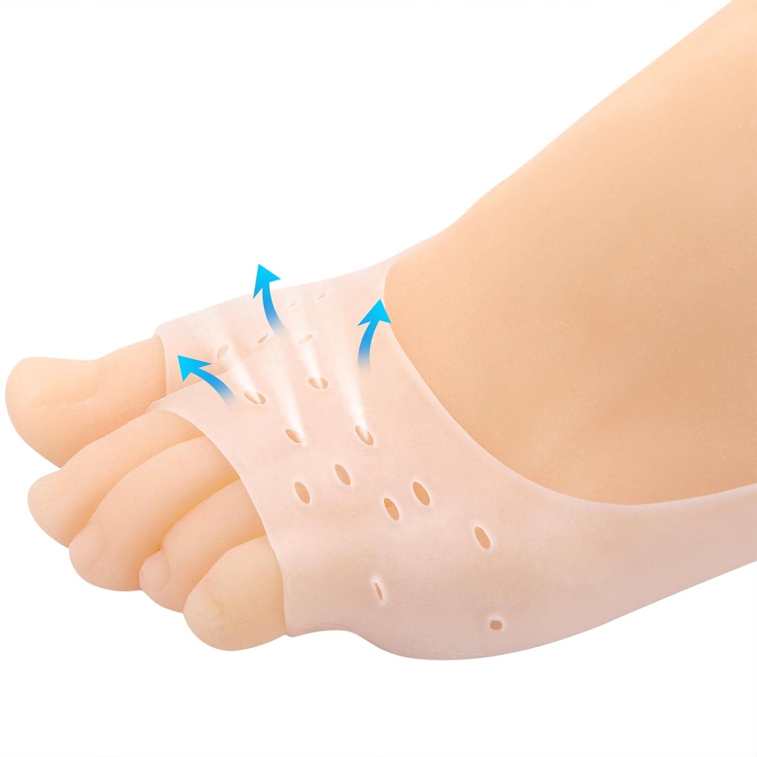 Tbestmax 12 calcetines de gel de silicona para pies secos agrietados, tacones para mujeres, calcetines de día y noche, W4-10  M5-8