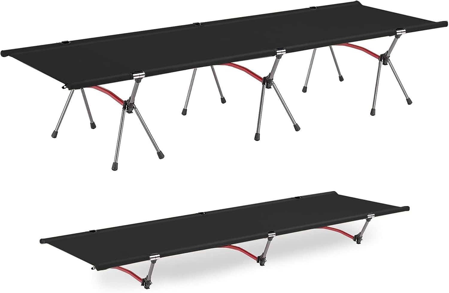 Mitozenly Catre de camping portátil y ligero de 75 pulgadas para adultos, cama de campamento para viajes al aire libre, senderismo, campamento base,