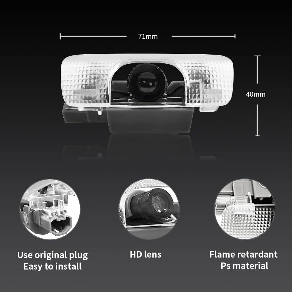 2 luces LED con logotipo para puerta de automóvil compatibles con 4Runner Tundra Highlander Sequoia Venza Land Cruiser proyector de cortesía luz de