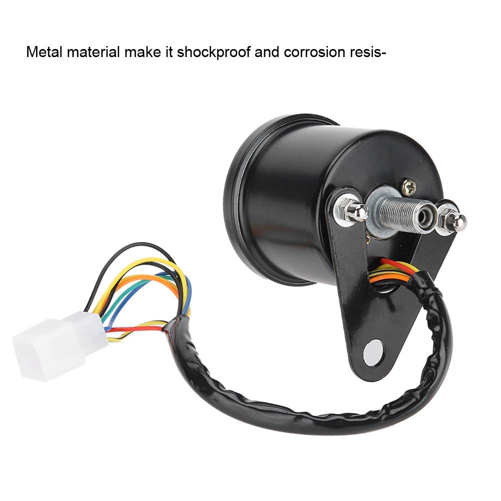 KIMISS Kit de medidor de velocímetro para motocicleta universal de 12 V, retroiluminación LED para motocicleta con doble odómetro y velocímetro,