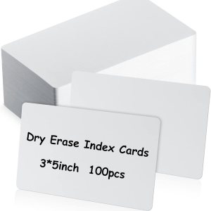 Harloon 100 tarjetas de índice de borrado en seco, tarjetas laminadas, reutilizables, de borrado en seco, hojas flash, tarjetas de juego para la Harloon 100 tarjetas de índice de borrado en seco, tarjetas laminadas, reutilizables, de borrado en seco, hojas flash, tarjetas de juego para la