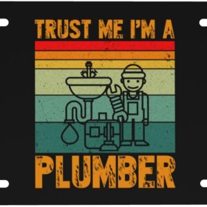 Trust Me I m A Plumber – Cubierta para placa de matrícula de automóvil, versión gruesa de la cubierta decorativa para placa delantera de automóvil, Trust Me I m A Plumber – Cubierta para placa de matrícula de automóvil, versión gruesa de la cubierta decorativa para placa delantera de automóvil,