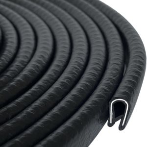 Borde de goma negro de 26 pies, se adapta a borde de 116 pulgadas, tira de sello de goma flexible en U para superficies afiladasrugosas, Borde de goma negro de 26 pies, se adapta a borde de 116 pulgadas, tira de sello de goma flexible en U para superficies afiladasrugosas,