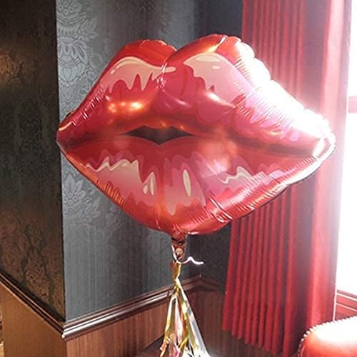 8 globos de aluminio con forma de labios de beso, globos románticos de Mylar para el día de San Valentín, boda, proponer decoración de compromiso