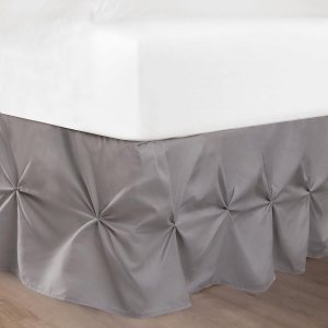 Holawakaka Falda de cama gris claro, tamaño individual, faldas de cama plisadas de 16 pulgadas de caída, falda de cama gris de microfibra prémium de Holawakaka Falda de cama gris claro, tamaño individual, faldas de cama plisadas de 16 pulgadas de caída, falda de cama gris de microfibra prémium de