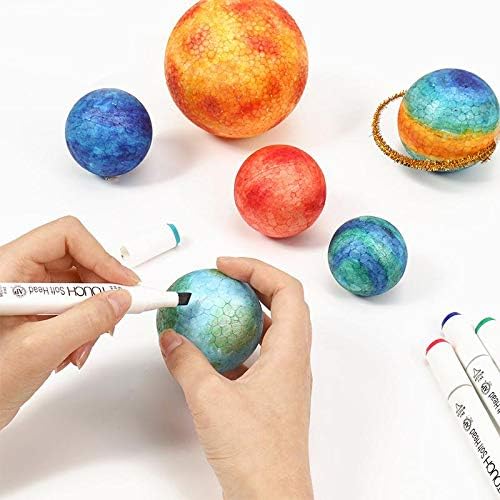 Crafare Bolas de espuma para manualidades de 4 pulgadas, color blanco, 24 piezas para manualidades de primavera, bolas de espuma de poliestireno
