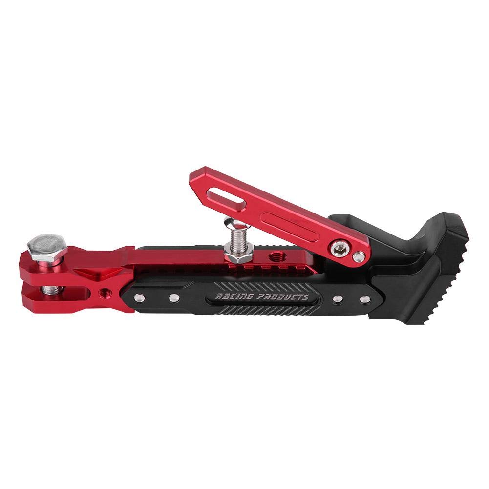 KIMISS Soporte lateral ajustable universal de aleación de aluminio para YAMAHA NMAX 155 2015-2016 N-MAX 125 (rojo y negro)