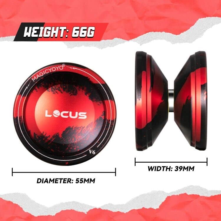 MAGICYOYO Paquete de 2 Yoyo Responsive para niños, Yoyo V6 de metal profesional y Yoyo K2 de cristal, Yoyos profesionales de doble propósito con