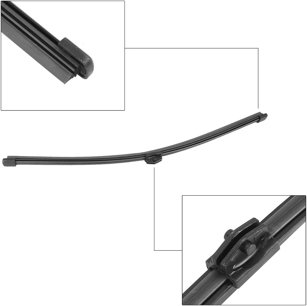 X AUTOHAUX Juego de brazos de limpiaparabrisas trasero de 13.780 in 14 pulgadas para Audi A3 2013 2014 2015 2016 2017