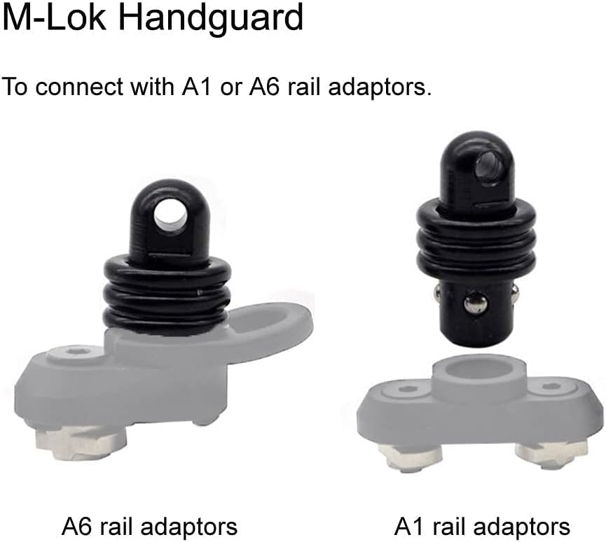 Adaptador QD multifunción con espárragos para cabestrillo giratorio de tope de mano Adaptador de desmontaje rápido (2 piezas)