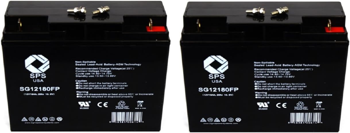 Batería de repuesto Xantrex Technology XPower Powerpack 1500Jump Starter 12V 18AhBatería (SPS marca)Pack de 2