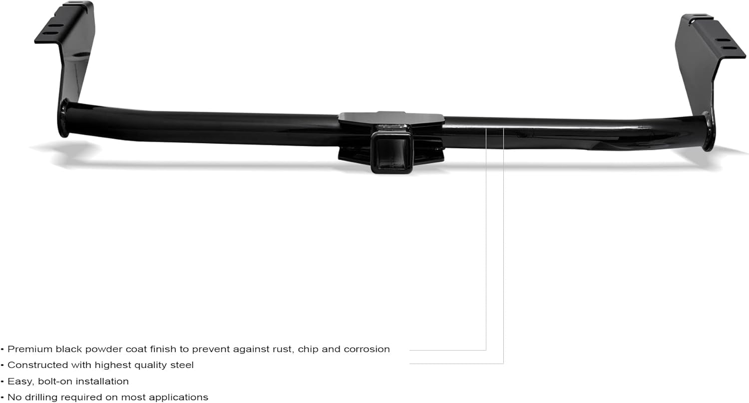 Armordillo 7163928 Enganche de remolque clase 3 con tubo receptor de 2 pulgadas, color negro para Toyota Sienna 2004-2020