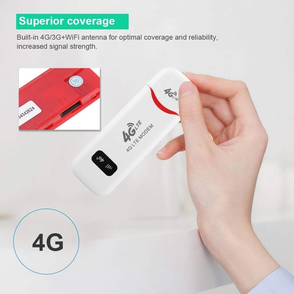Cuifati Enrutador WiFi portátil USB WiFi Router para Internet inalámbrico, dispositivo de punto de acceso móvil 4G de alta velocidad (B1B3B5) con