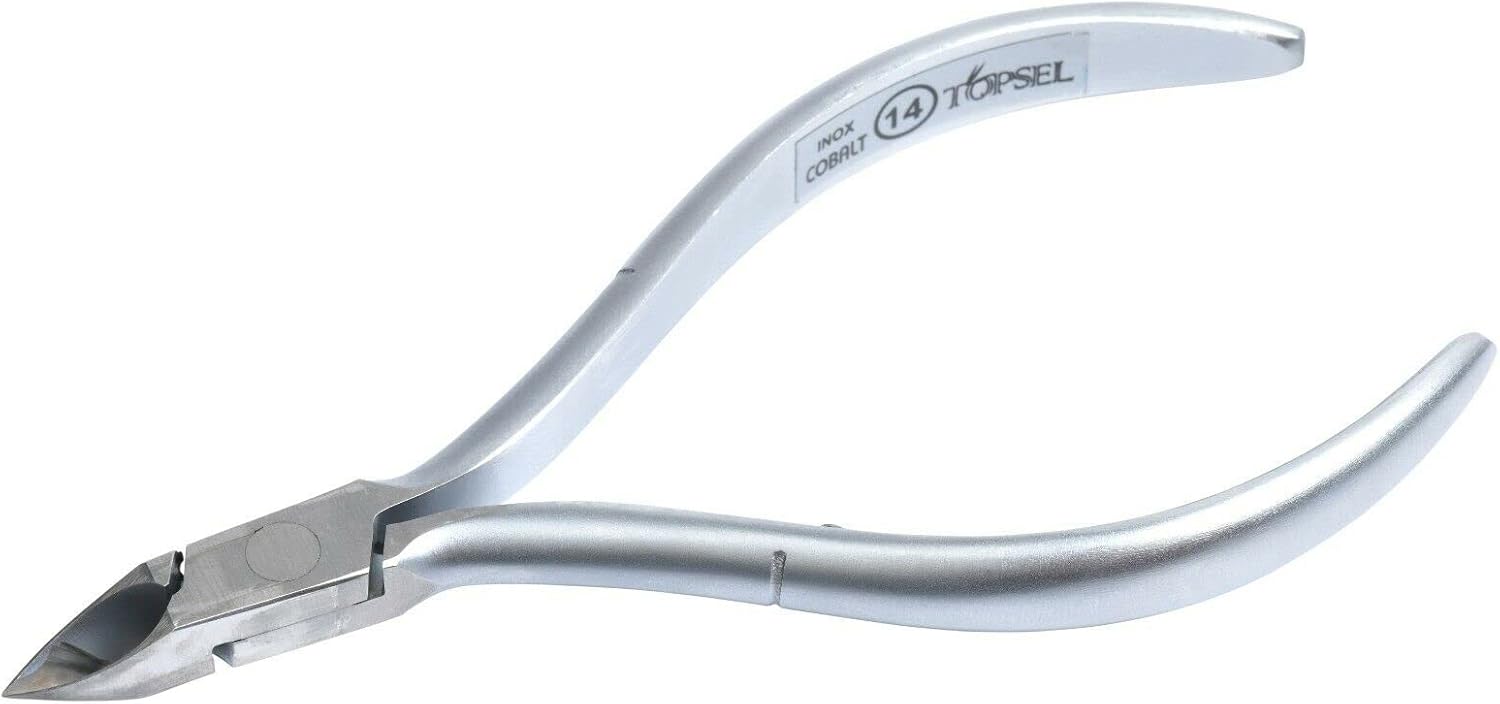 Pinza de cutícula de acero inoxidable de cobalto Inox # 14 12 mandíbula