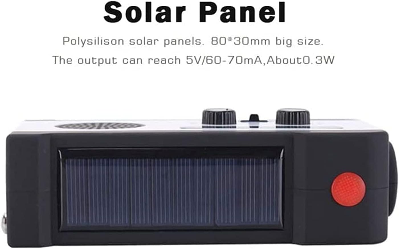 NOAA – Radio meteorológica portátil de emergencia con manivela, 3 linternas LED, sensor de movimiento, lámpara de lectura, alarma SOS, batería