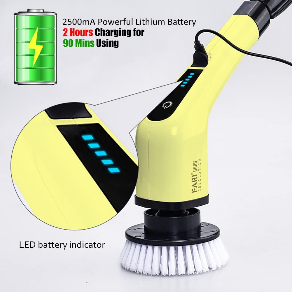 Cepillo de limpieza multiusos de 7 cabezas con batería de larga duración