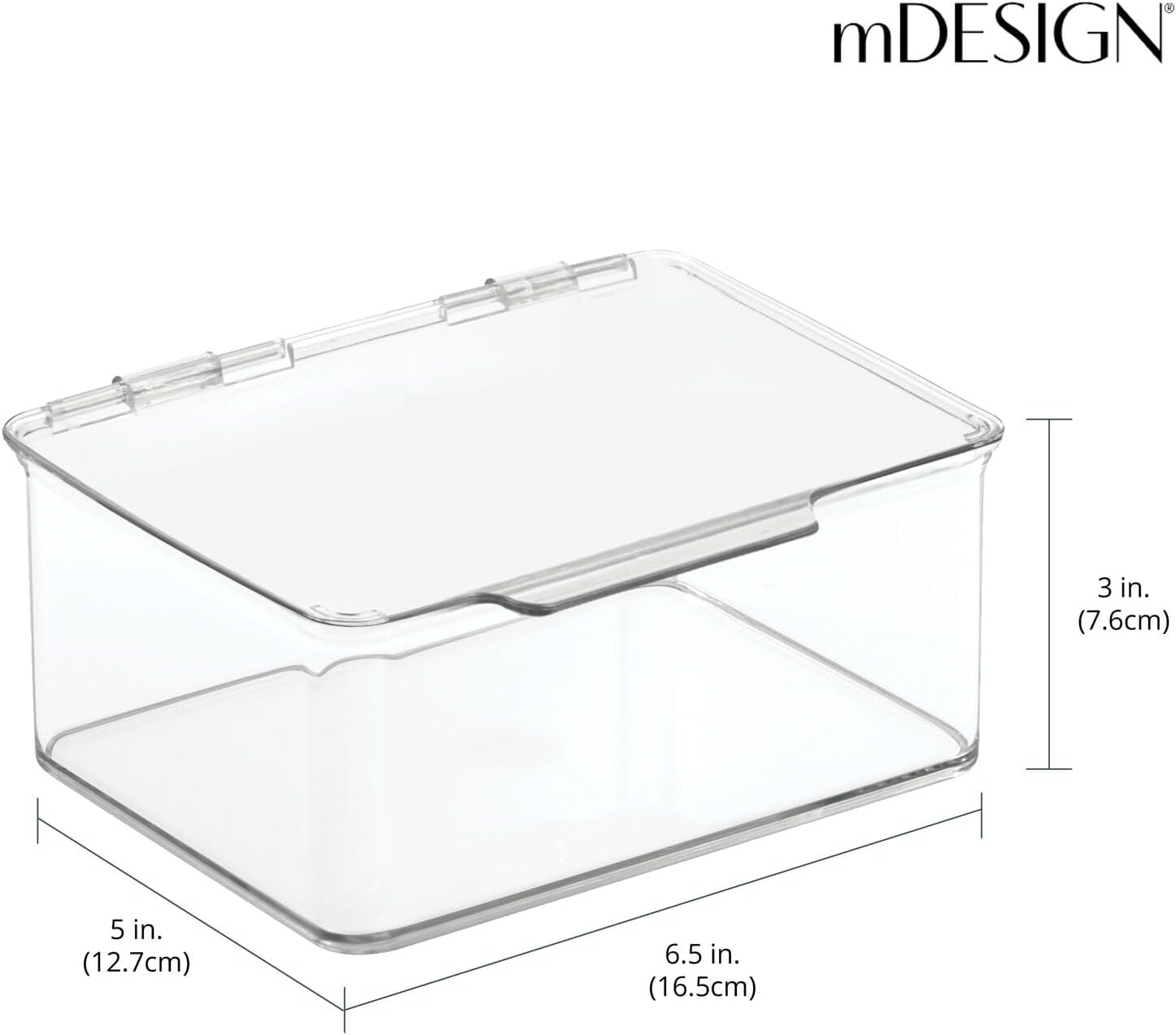 mDesign – Caja organizadora apilable con tapa para encimera