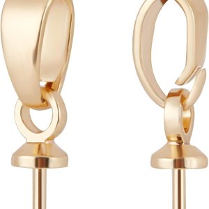 Beebeecraft 1 caja de 40 pines de ojo, colgantes de clavija de latón chapado en oro de 18 quilates, con taza de perlas pequeñas de 0.453 in de largo Beebeecraft 1 caja de 40 pines de ojo, colgantes de clavija de latón chapado en oro de 18 quilates, con taza de perlas pequeñas de 0.453 in de largo