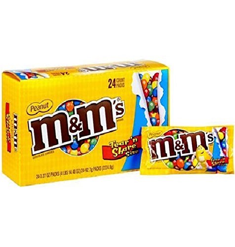 M&M Peanut King Size – 24 unidades