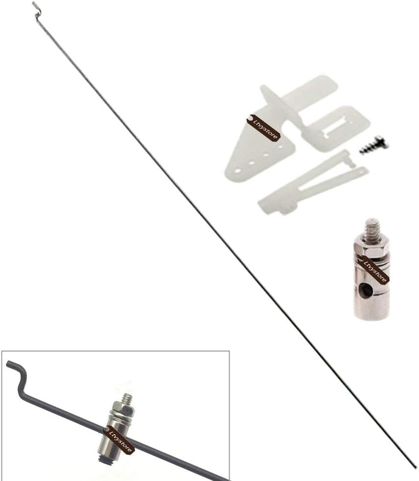 20 tapones de enlace de conector de varilla de empuje ajustables de 0.051 in y 20 cuernos de control de nailon de 0.827 x 0.394 in y 20 piezas de