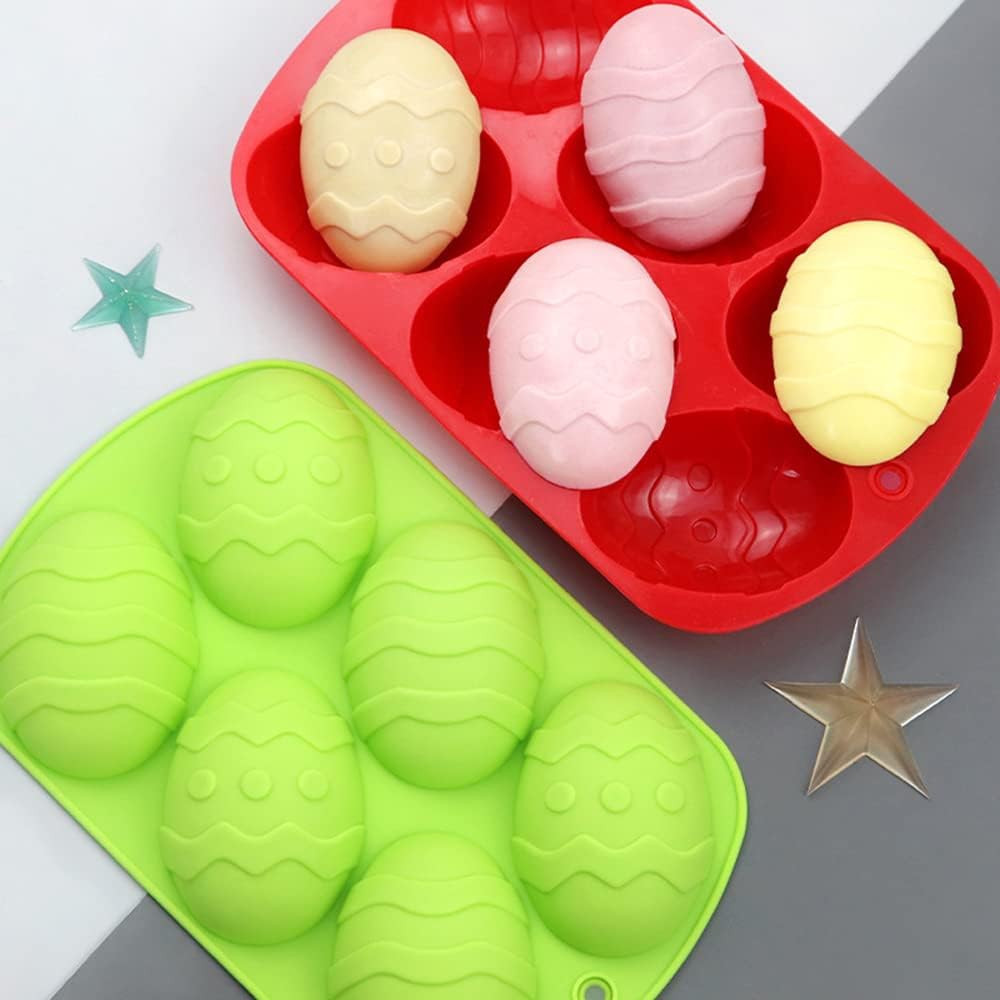 Molde de silicona para huevos de Pascua, molde para hornear en forma de huevo, molde de chocolate para decoración de fiestas temáticas de Pascua