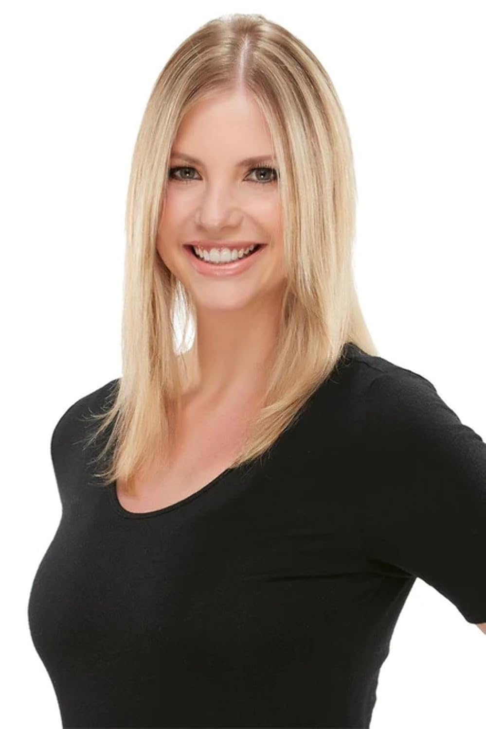 Top Notch Mid Length Clip In Hair Topper Crown Jon Renau Womens Double Monofilament Top Addition Easihair Color FS2631S6
